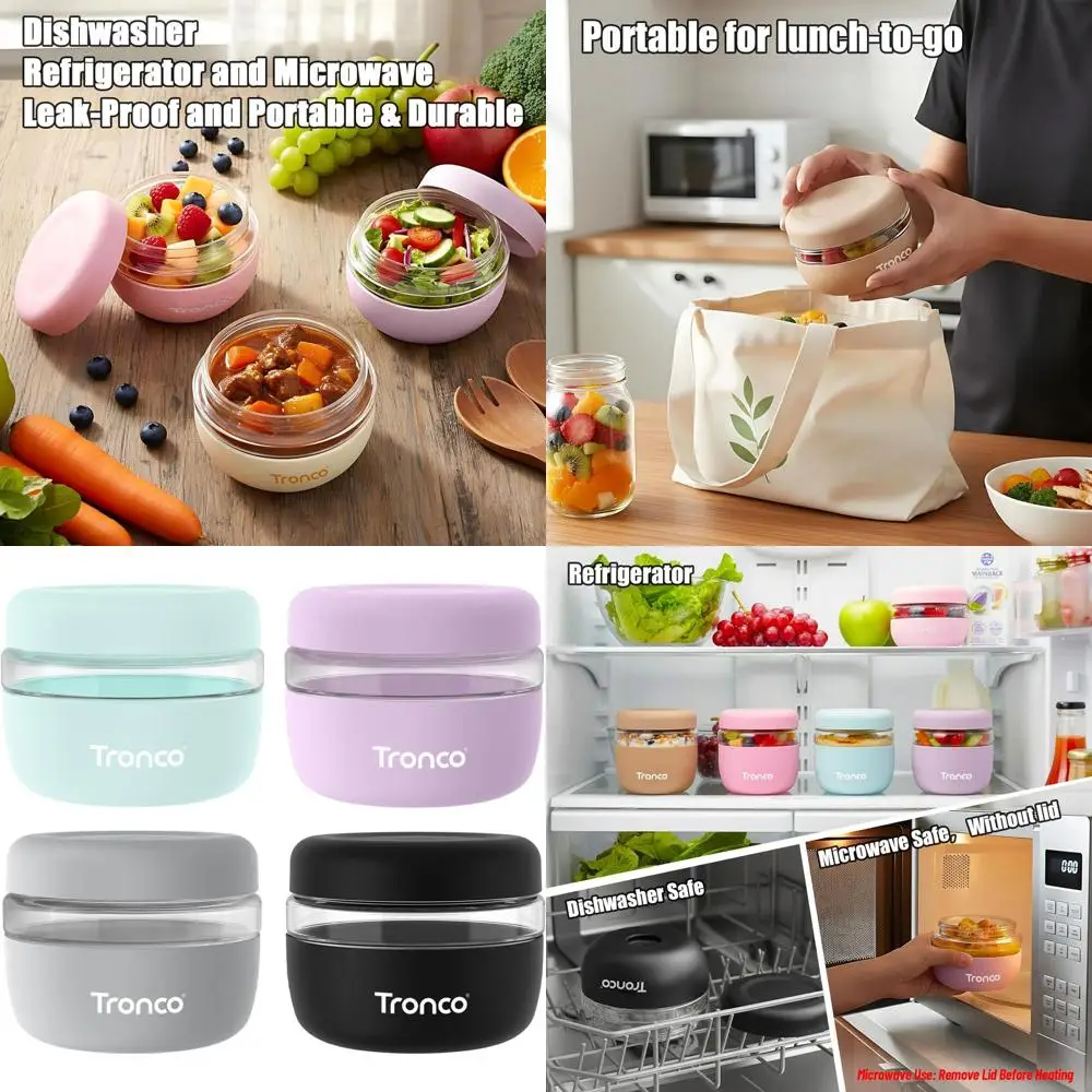 Set of 4 - 16 oz Airtight Glass Containers with Lids, Leakproof for Meal Prep, Salad, Soup, and Stew, Safe for Microwave and Dis
Set of 4 - 16 oz Airtight Glass Containers with Lids, Leakproof for Meal Prep, Salad, Soup, and Stew, Safe for Microwave and Dis
