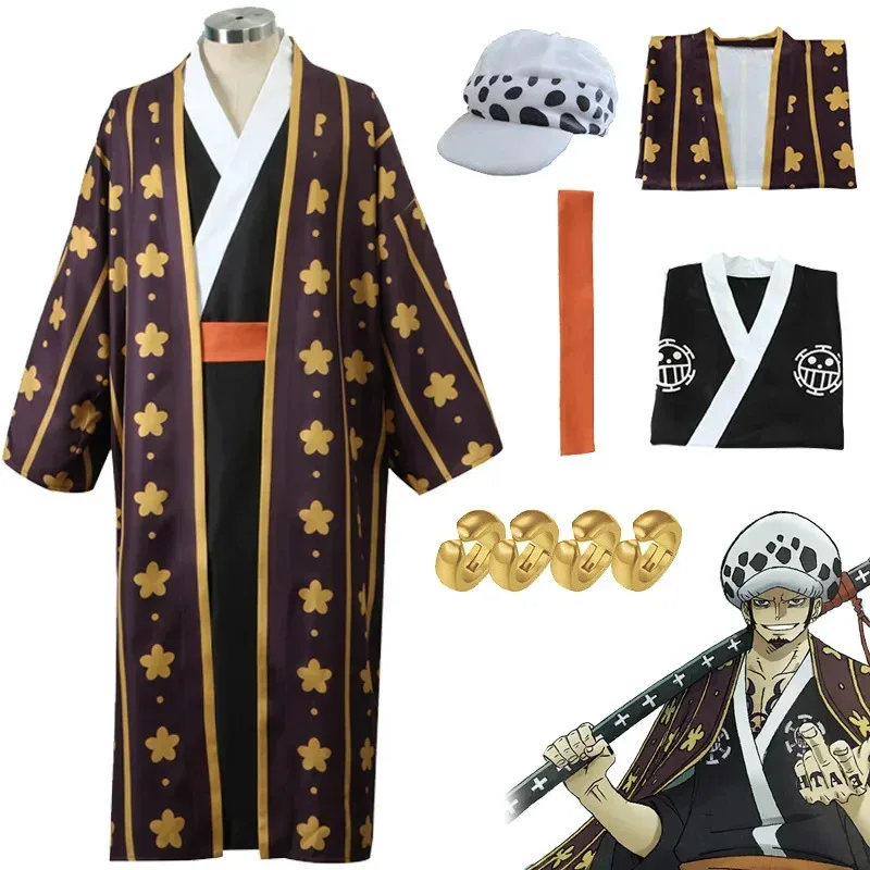 Anime Trafalgar D Water Law Cosplay Wano Country Cosplay Costume Kimono Robe Earrings Full Set Halloween Party Men Costumes
Anime Trafalgar D Water Law Cosplay Wano Country Cosplay Costume Kimono Robe Earrings Full Set Halloween Party Men Costumes