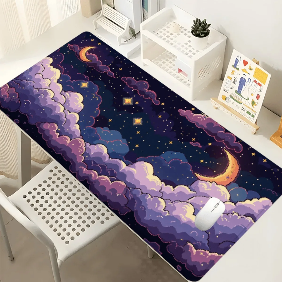 Коврик для стола «Пурпурное звездное облако» с дизайном «Лунная ночь», резиновый, нескользящий, с прошитыми краями, для офиса и рабочего пространства
Коврик для стола «Пурпурное звездное облако» с дизайном «Лунная ночь», резиновый, нескользящий, с прошитыми краями, для офиса и рабочего пространства