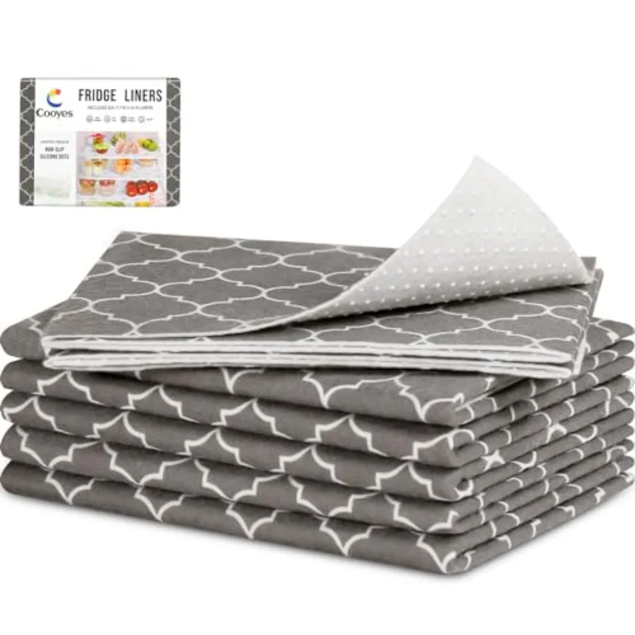 6 Pack Refrigerator Shelf Liners for French Door Fridge, 17.7" × 36" Extra Large, Non-Slip Fridge Mats Machine Washable, Refrig
6 Pack Refrigerator Shelf Liners for French Door Fridge, 17.7" × 36" Extra Large, Non-Slip Fridge Mats Machine Washable, Refrig