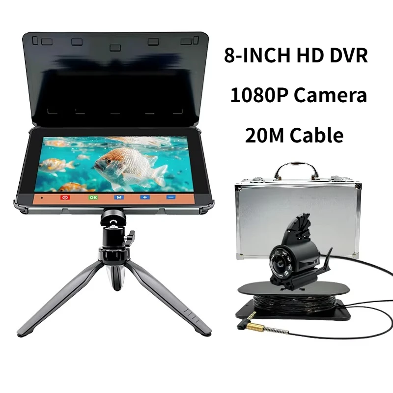 1080P Underwater Fishing Camera 8 Inch HD Big Sreen DVR Fish Finder Waterproof 20M Cable For Ice Sea River Fishing Fishfinder
1080P Underwater Fishing Camera 8 Inch HD Big Sreen DVR Fish Finder Waterproof 20M Cable For Ice Sea River Fishing Fishfinder