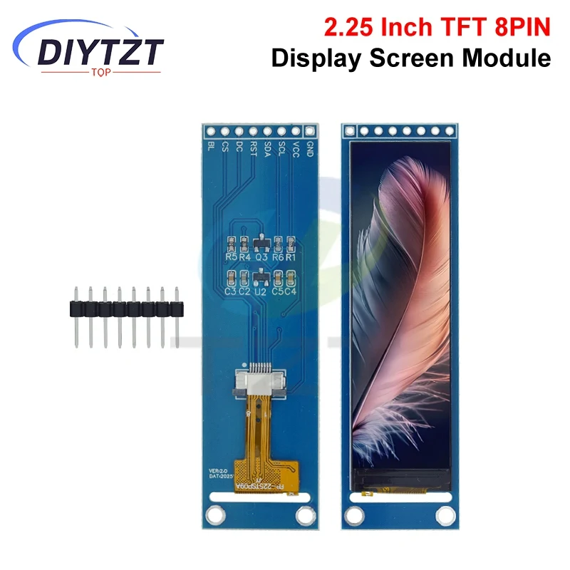 DIYTZT 2,25-дюймовый IPS полноугольный TFT-экран ЖК-экран цветной дисплей модуль последовательного порта SPI высокой четкости 76X284 ST7789
DIYTZT 2,25-дюймовый IPS полноугольный TFT-экран ЖК-экран цветной дисплей модуль последовательного порта SPI высокой четкости 76X284 ST7789
