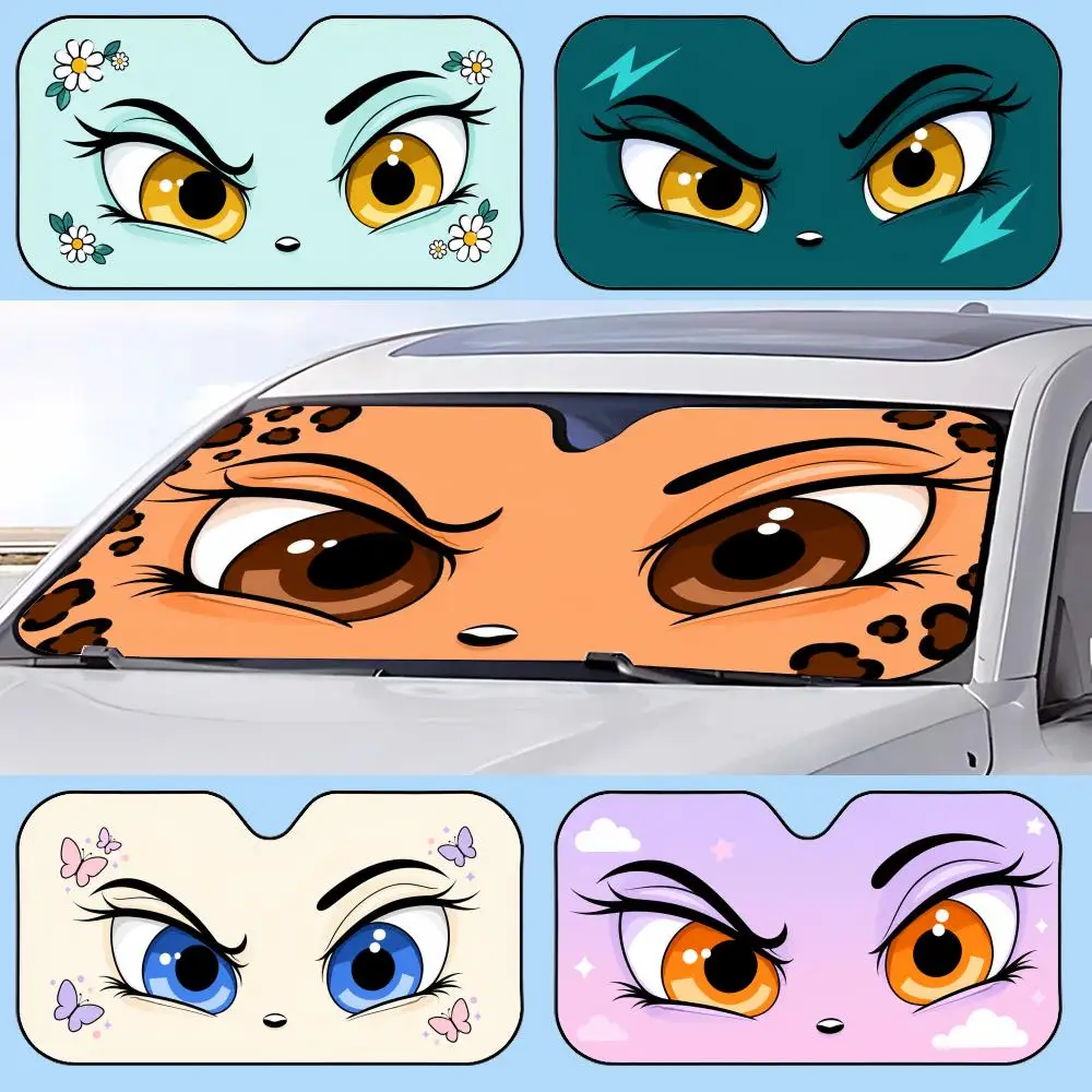 Striking Cartoon Eyes Sun Visor Retractable Car Sun Visor Anti-Glare UV Protection Front Window Sunshade
Striking Cartoon Eyes Sun Visor Retractable Car Sun Visor Anti-Glare UV Protection Front Window Sunshade