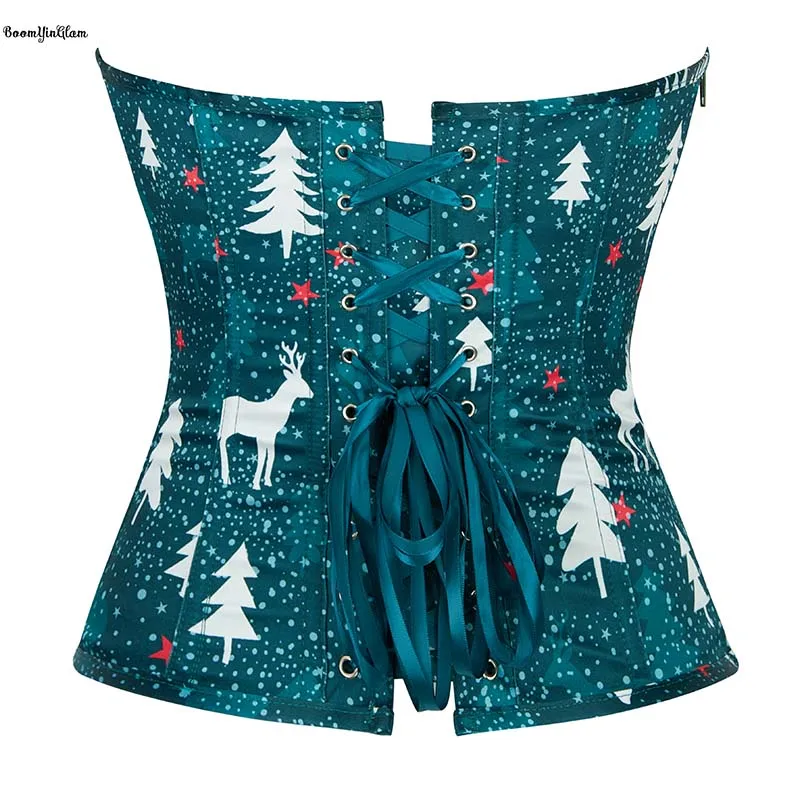 12 Fish Bones Supported Plus Size Xs-xl Zip Up Lace Up Boned Green Christmas Casual Every Day Corset Top For Women
12 Fish Bones Supported Plus Size Xs-xl Zip Up Lace Up Boned Green Christmas Casual Every Day Corset Top For Women