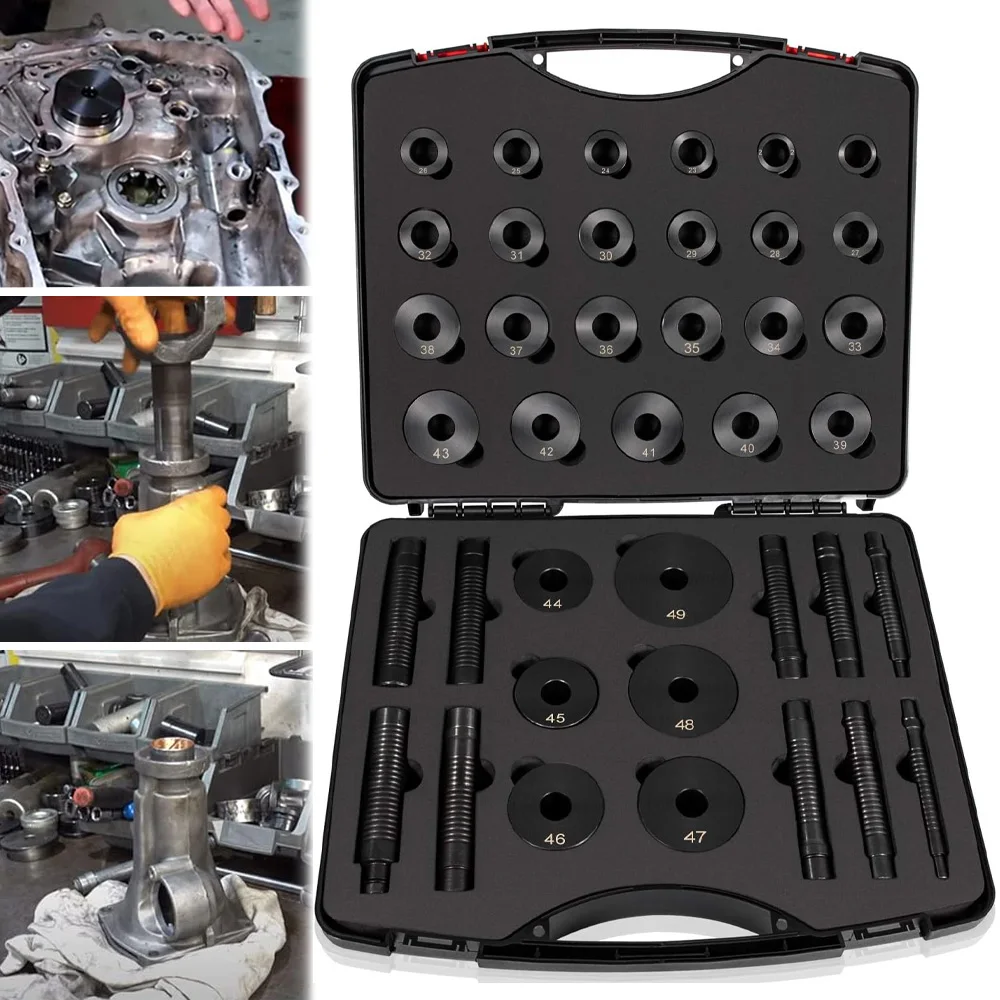 T-0220-39 Master Bushing Driver Set For Chrysler GM Ford Transmissions Bushing Bearing Seal Installer Remover Tool Kit (39 PCS)
T-0220-39 Master Bushing Driver Set For Chrysler GM Ford Transmissions Bushing Bearing Seal Installer Remover Tool Kit (39 PCS)