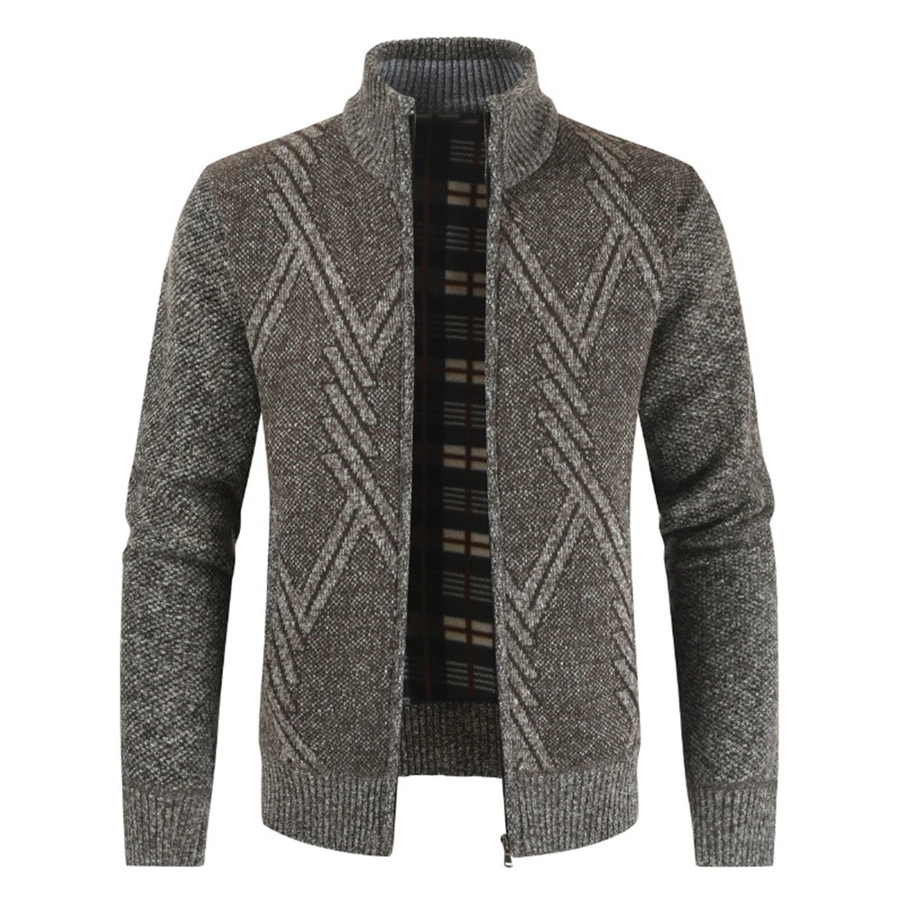 New Mens Autumn Winter Warm Thickened Fleece Lined Zip-Up Cable Knitted Wool Blend Jumper Knit Casual Men's Cardigan Sweater
New Mens Autumn Winter Warm Thickened Fleece Lined Zip-Up Cable Knitted Wool Blend Jumper Knit Casual Men's Cardigan Sweater