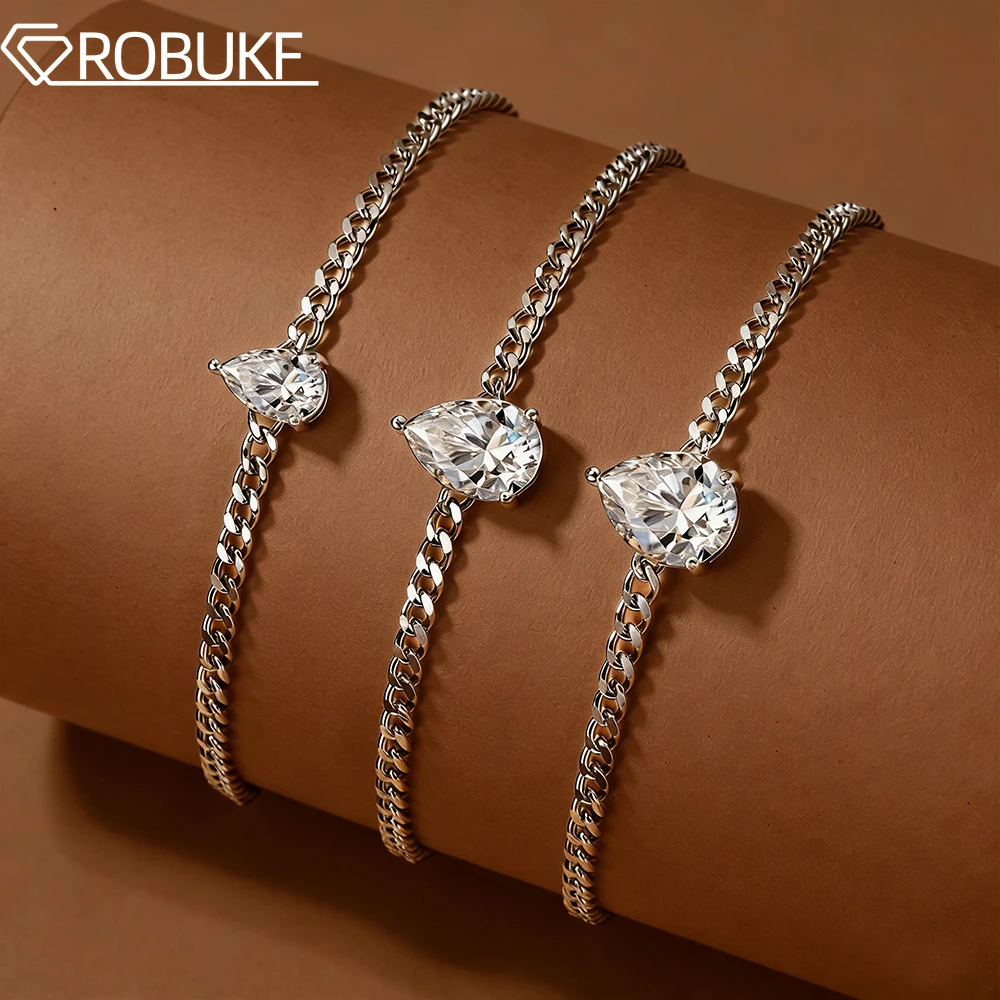 1/2/3CT Cuban Link Moissanite Bracelet for Women Pear/Emerald/Marquise Cut Solitaire Diamond 16cm-19cm S925 Silver Party Gifts
1/2/3CT Cuban Link Moissanite Bracelet for Women Pear/Emerald/Marquise Cut Solitaire Diamond 16cm-19cm S925 Silver Party Gifts