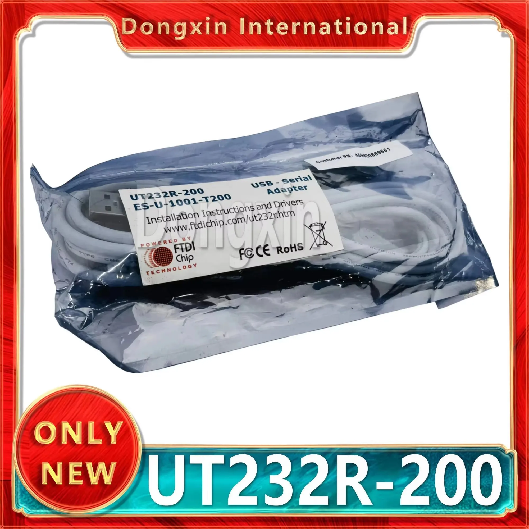 Official FTDI UT232R-200 RS232 adapter cable USB serial converter DB9 connection
Official FTDI UT232R-200 RS232 adapter cable USB serial converter DB9 connection