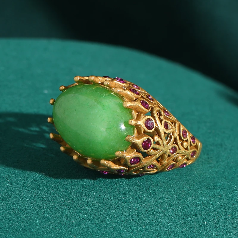 Vintage Crown Ring Green Natural Stone Rhinestones Gold Color Luxury Brands Women'S Jewelry Accessories Valentine Day Gift 2025
Vintage Crown Ring Green Natural Stone Rhinestones Gold Color Luxury Brands Women'S Jewelry Accessories Valentine Day Gift 2025