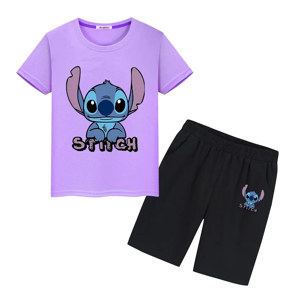 Футболка из 100% хлопка с принтом Stitch Disney для мальчиков и девочек, летние милые футболки, спортивный костюм Disney, топы + шорты, футболки Kawaii, детский праздничный подарок
Футболка из 100% хлопка с принтом Stitch Disney для мальчиков и девочек, летние милые футболки, спортивный костюм Disney, топы + шорты, футболки Kawaii, детский праздничный подарок