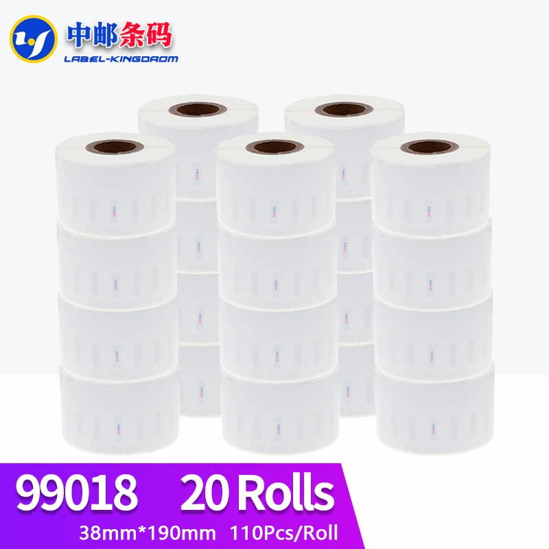 20Rolls Dymo Generic 99018 Label Sticker 38*190mm 110Pcs Compatible for LabelWriter LW450 Turbo Thermal Printer
20Rolls Dymo Generic 99018 Label Sticker 38*190mm 110Pcs Compatible for LabelWriter LW450 Turbo Thermal Printer