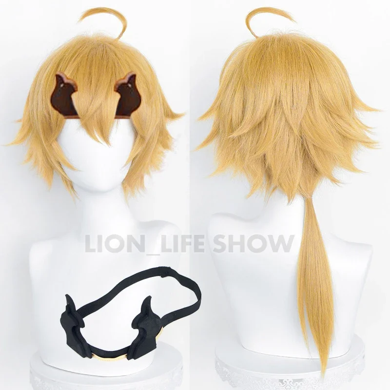 Genshin Impact Thoma Cosplay Wig Increased Hair Fluffy Design With Horn Yellow Wigs Free cap
Genshin Impact Thoma Cosplay Wig Increased Hair Fluffy Design With Horn Yellow Wigs Free cap
