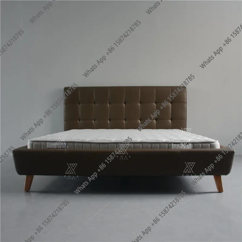 B Nordic Light Luxury Simple Leather Double Bed Master Bedroom Second Bedroom Leather Art Bed Simple Modern Wedding Bed Soft M
B Nordic Light Luxury Simple Leather Double Bed Master Bedroom Second Bedroom Leather Art Bed Simple Modern Wedding Bed Soft M