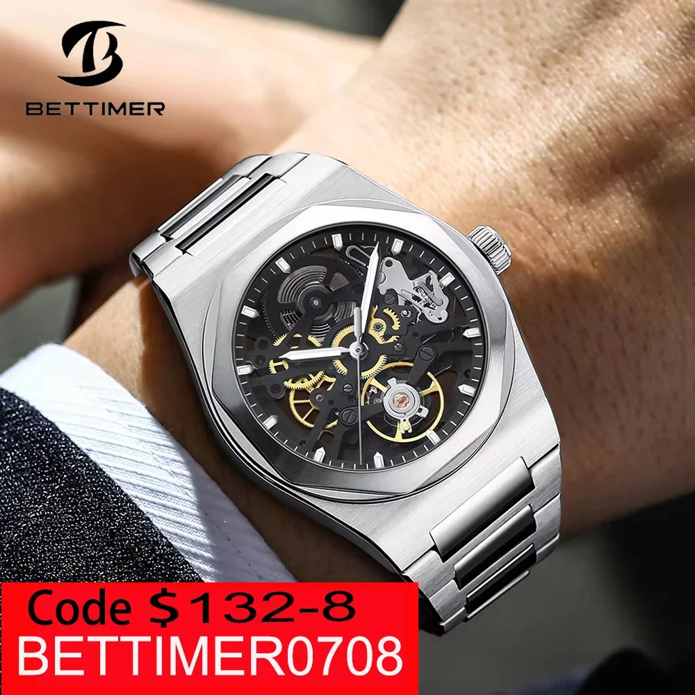 Bettimer hollowed out men's automatic mechanical watch 38MM SL2203 sapphire stainless steel 10Bar reloj hombre watch for men
Bettimer hollowed out men's automatic mechanical watch 38MM SL2203 sapphire stainless steel 10Bar reloj hombre watch for men
