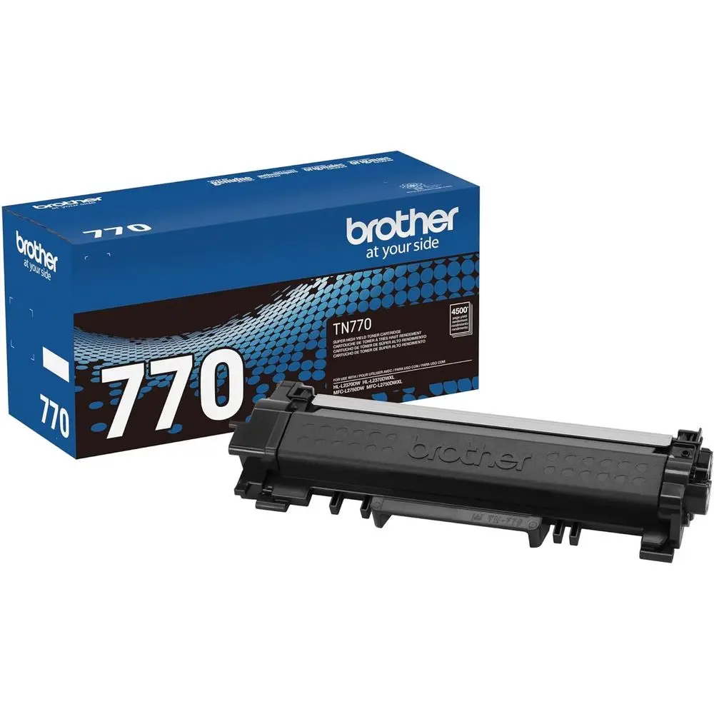 High Yield Black Toner Cartridge for Printer Models TN-770, HL-L2370DW, L2370DWXL, MC-L2750DW, L2750DWXL
High Yield Black Toner Cartridge for Printer Models TN-770, HL-L2370DW, L2370DWXL, MC-L2750DW, L2750DWXL