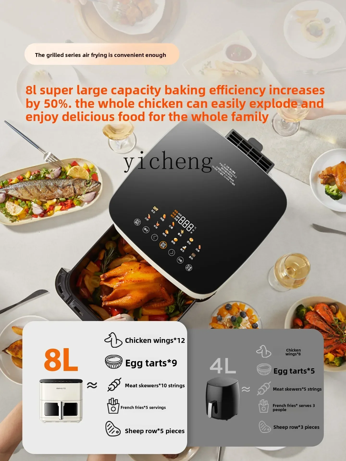 u18 Air Fryer Household New Large Capacity Visual Electric Fryer Electric Oven Cooking Machine
u18 Air Fryer Household New Large Capacity Visual Electric Fryer Electric Oven Cooking Machine