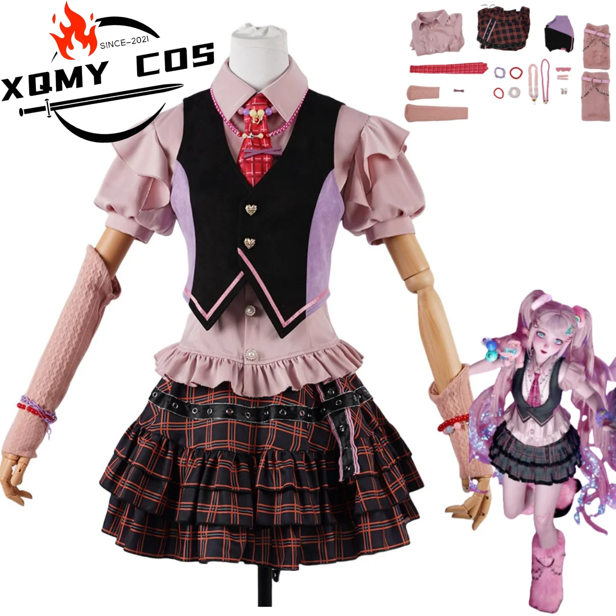 XQGame Infinity Nikki X Open World Barrbie Cosplay Costume Punk Harajuku Lovely Lace Plaid Skirt Woman Sexy Kawaii Carnival Suit
XQGame Infinity Nikki X Open World Barrbie Cosplay Costume Punk Harajuku Lovely Lace Plaid Skirt Woman Sexy Kawaii Carnival Suit