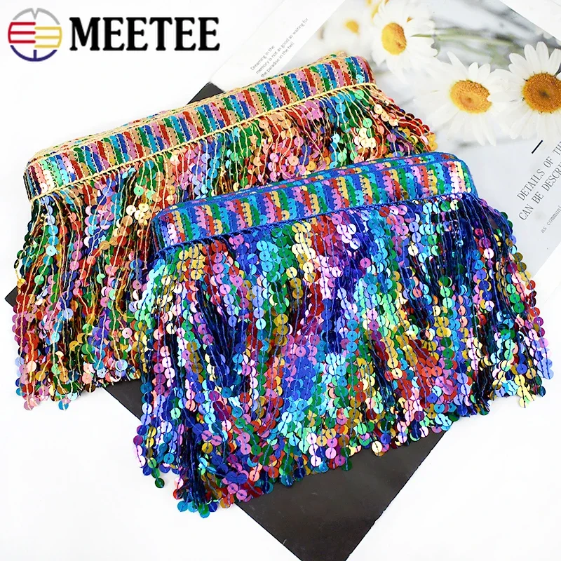 2/5/10Yards Sequin Tassel Fringe Lace Trim Ribbon for Latin Skirt Dress Dance Clothes Decor Sequins Tassels Sewing Accessories
2/5/10Yards Sequin Tassel Fringe Lace Trim Ribbon for Latin Skirt Dress Dance Clothes Decor Sequins Tassels Sewing Accessories