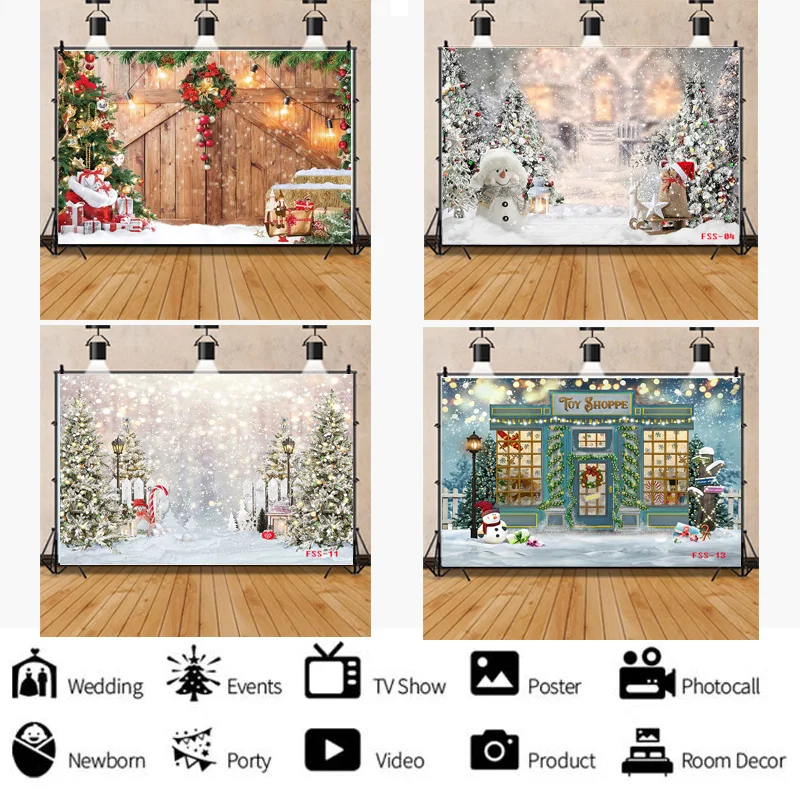 SHENGYONGBAO Christmas Day Photography Backdrops Snowman and Pine Trees Forest Garland Photo Studio Background FSS-01
SHENGYONGBAO Christmas Day Photography Backdrops Snowman and Pine Trees Forest Garland Photo Studio Background FSS-01