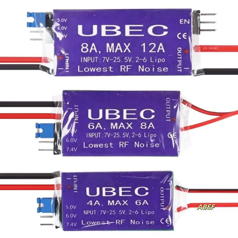 UBEC Voltage Regulator For RC Airplanes Output 5V/6V Max 12A For 2-6S Lipo 6-16 Cell Ni-Mh
UBEC Voltage Regulator For RC Airplanes Output 5V/6V Max 12A For 2-6S Lipo 6-16 Cell Ni-Mh