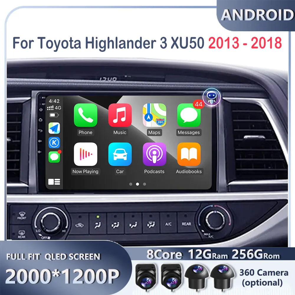Android 15 Carplay Auto WIFI для Toyota Highlander 3 XU50 2013-2018 Автомобильный радиоприемник Стерео Мультимедийный плеер 2din Головное устройство
Android 15 Carplay Auto WIFI для Toyota Highlander 3 XU50 2013-2018 Автомобильный радиоприемник Стерео Мультимедийный плеер 2din Головное устройство