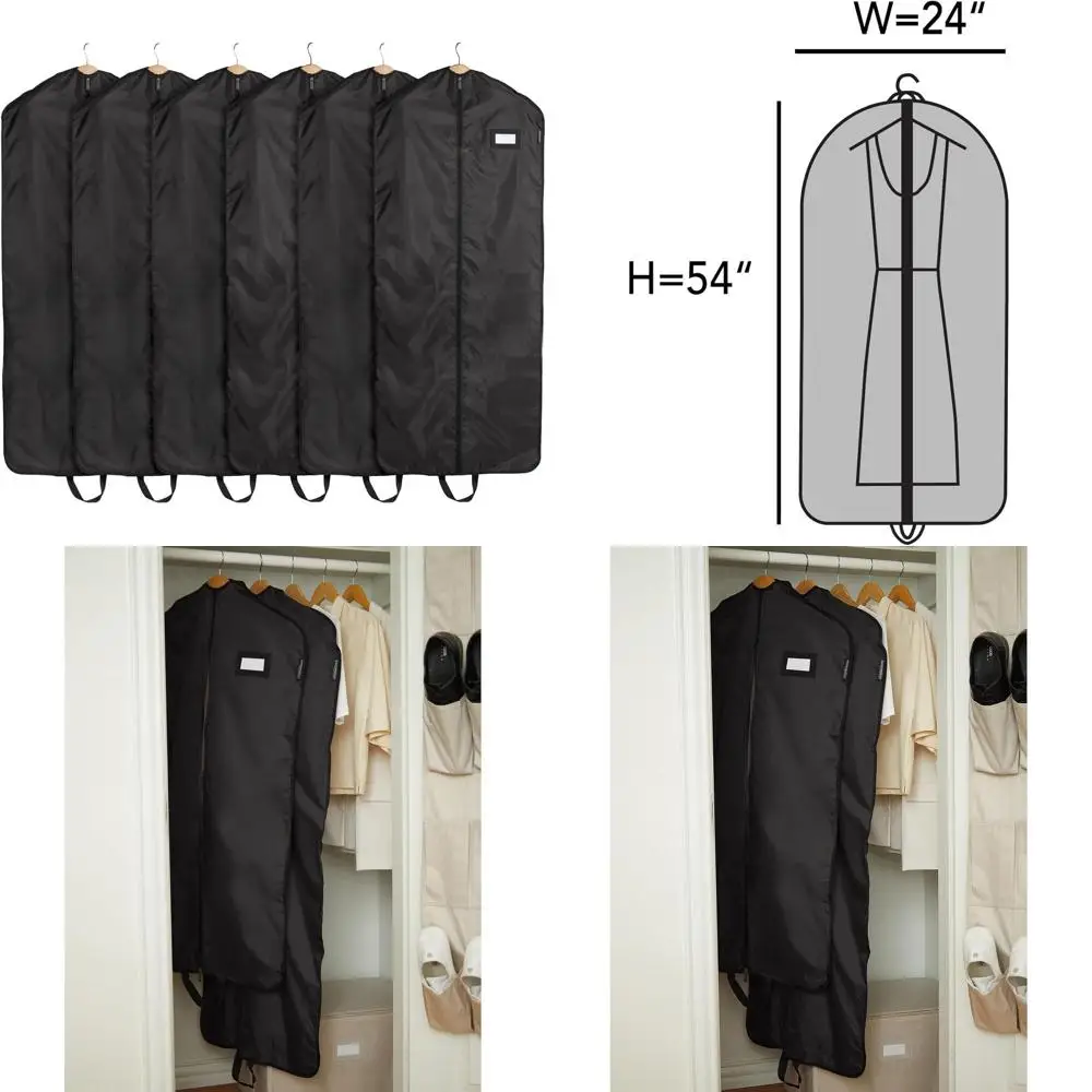Breathable Suit and Garment Bag Set with ID Window and Carry Handles - Heavy-Duty Hanging Wardrobe Protection, Black
Breathable Suit and Garment Bag Set with ID Window and Carry Handles - Heavy-Duty Hanging Wardrobe Protection, Black