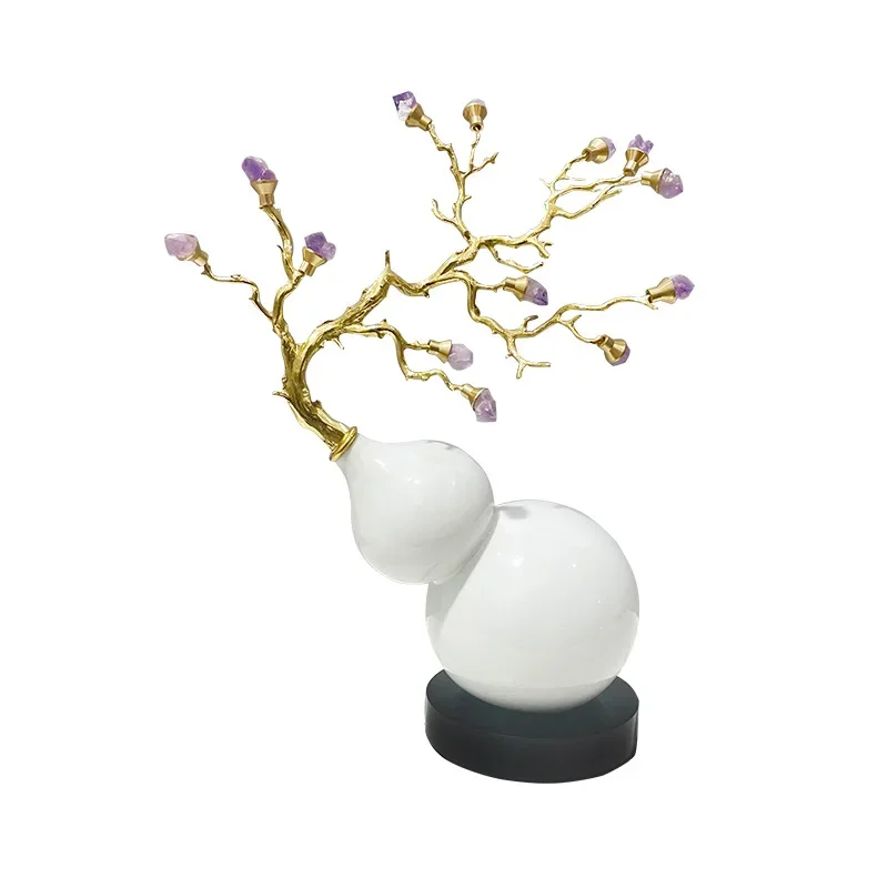 Modern Ziqi Donglai ceramic gourd ornament, light luxury in the home living room
Modern Ziqi Donglai ceramic gourd ornament, light luxury in the home living room