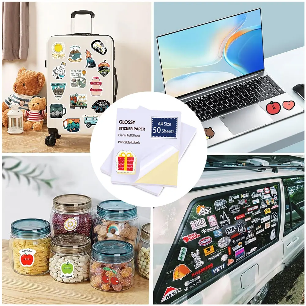 50 pcs A4 glossy self-adhesive labels, suitable for laser inkjet printers and copiers.
50 pcs A4 glossy self-adhesive labels, suitable for laser inkjet printers and copiers.