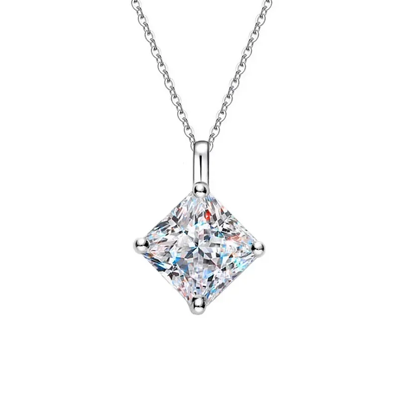 1.2ct Princess Cut Moissanite Pendant Necklace for Women Party Fine Jewelry 925 Sterling Silver Diamond Chain Necklaces
1.2ct Princess Cut Moissanite Pendant Necklace for Women Party Fine Jewelry 925 Sterling Silver Diamond Chain Necklaces