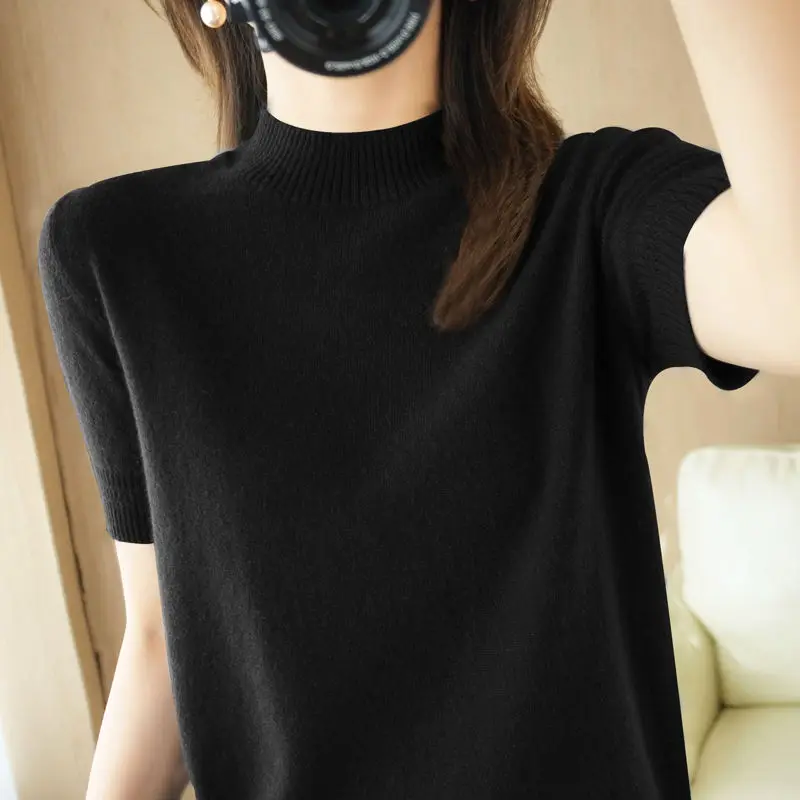 2024 O-neck Long Short Sleeve T Shirt Female Women Clothing Summer New Crop Top Tee Shirt Femme Fashion Korean Tops YC190
2024 O-neck Long Short Sleeve T Shirt Female Women Clothing Summer New Crop Top Tee Shirt Femme Fashion Korean Tops YC190