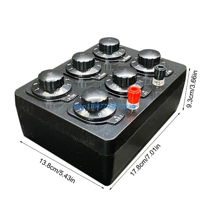 Y2GD 0-99999.9Ω Resistance Box 6 Gear Adjustable Variable Resistor Box Resistor Controller Physics Electricity Experiment
Y2GD 0-99999.9Ω Resistance Box 6 Gear Adjustable Variable Resistor Box Resistor Controller Physics Electricity Experiment
