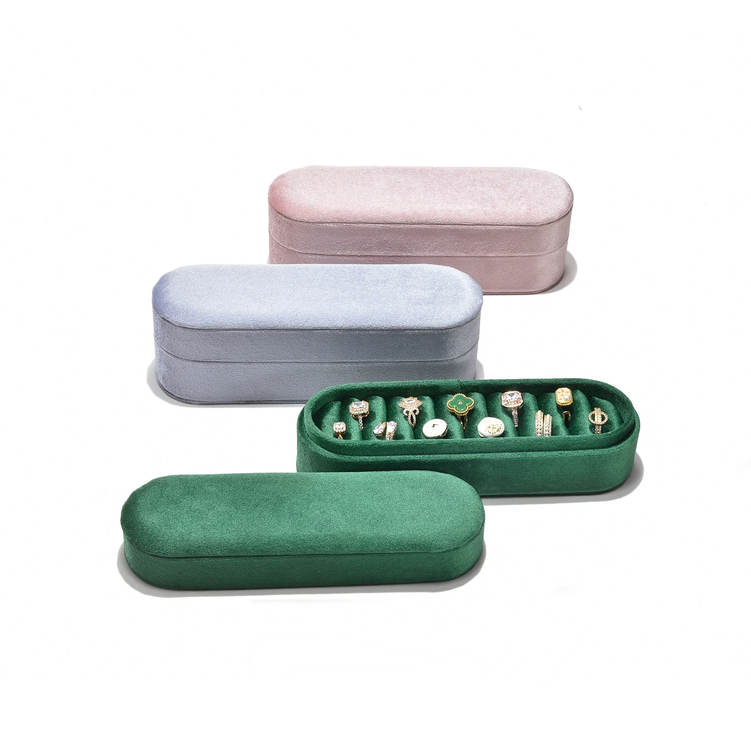1PC Velvet Jewelry Box With Cover Ring Earrings Display Plate Brooch Storage Box Jewelry Organizer
1PC Velvet Jewelry Box With Cover Ring Earrings Display Plate Brooch Storage Box Jewelry Organizer