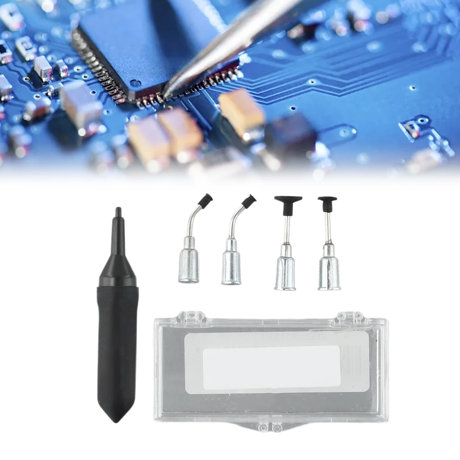 Convenient and Powerful Vacuum Suction Pen Kit with 4 Suction Cups and Anti Static Design Perfect for ICs and More
Convenient and Powerful Vacuum Suction Pen Kit with 4 Suction Cups and Anti Static Design Perfect for ICs and More