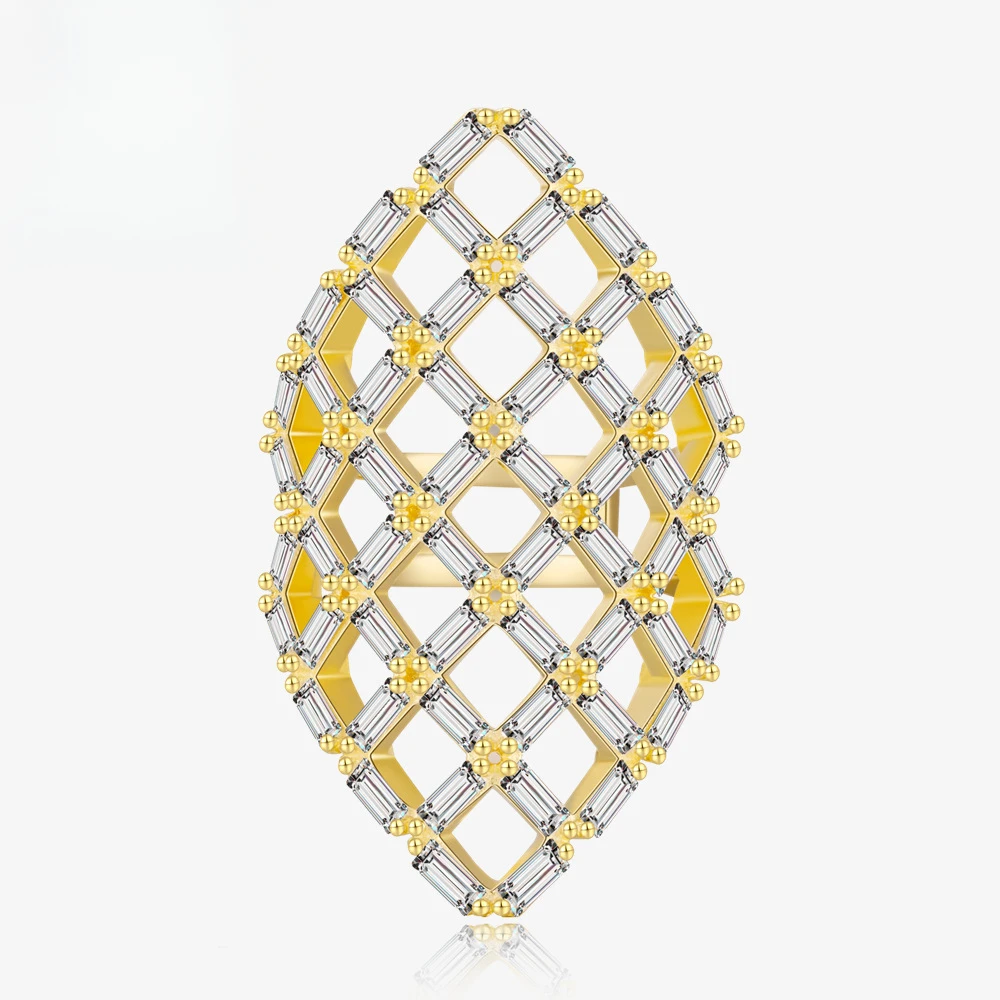 Original Design: Hollow Mesh Pattern Full Diamond Ring, Female Personality, European and American
Original Design: Hollow Mesh Pattern Full Diamond Ring, Female Personality, European and American