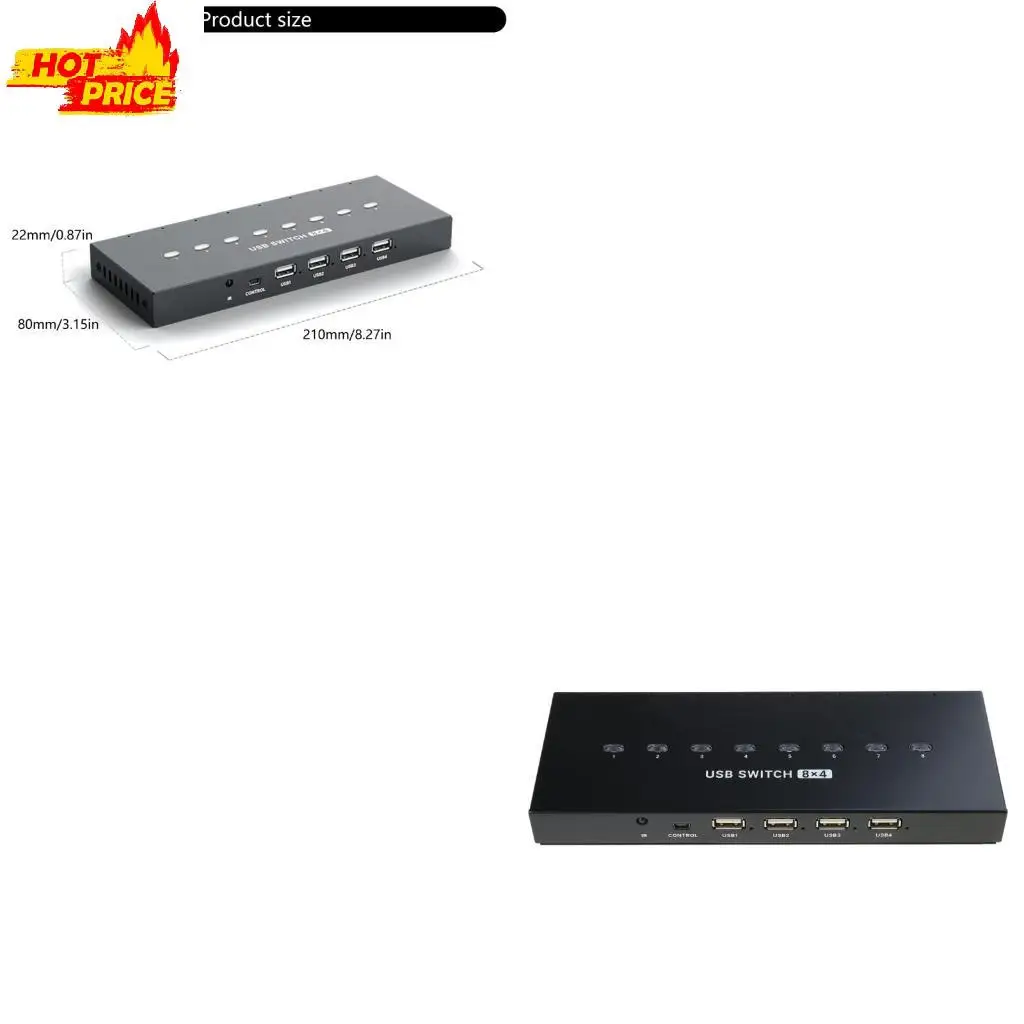 USB2.0 Manual Switcher Hubs Printer Sharing Device 8 in 4 Out USB Selectors KVM Hubs Adapter
USB2.0 Manual Switcher Hubs Printer Sharing Device 8 in 4 Out USB Selectors KVM Hubs Adapter