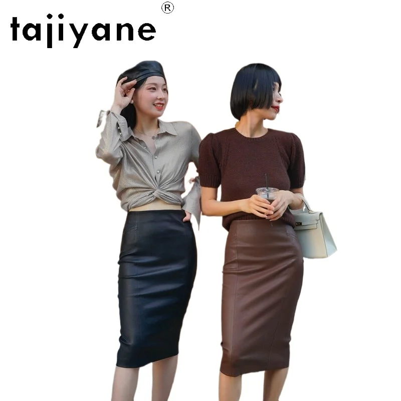 TAJIYANE Genuine Leather Pencil Skirt Real Sheepskin High-waisted Skirts for Woman 2025 Spring Women Clothing кожаная юбка
TAJIYANE Genuine Leather Pencil Skirt Real Sheepskin High-waisted Skirts for Woman 2025 Spring Women Clothing кожаная юбка