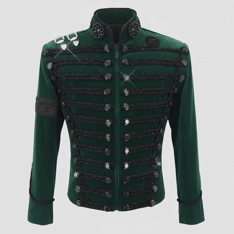 Super Famous Singer Cosplay Costume Green/Black Militray Jacket Michae-l Punk Outerwear Custom Made
Super Famous Singer Cosplay Costume Green/Black Militray Jacket Michae-l Punk Outerwear Custom Made