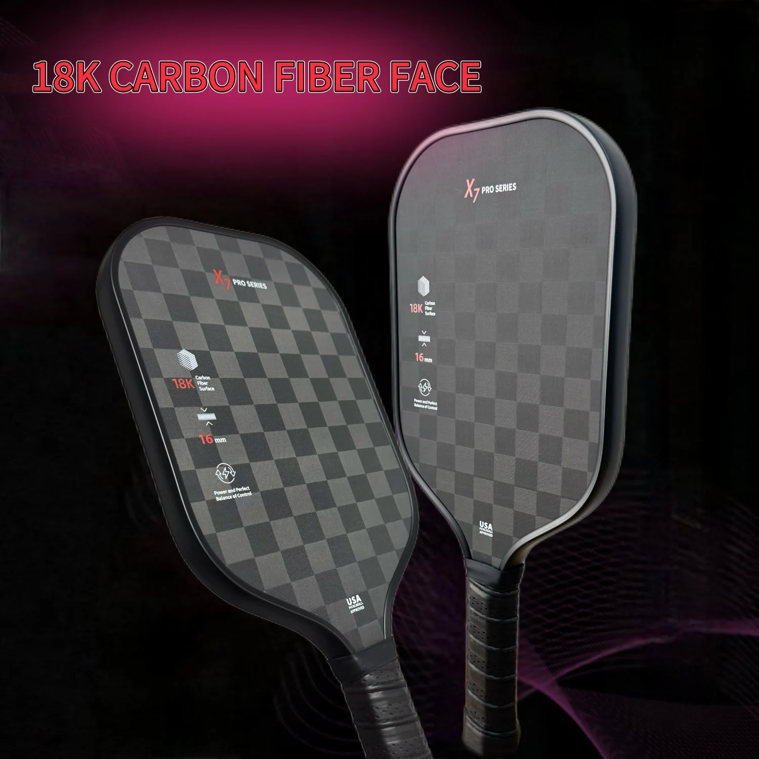 Весло Pickleball из материала 18K, повышенная прочность и ощущение, высокая трение, подходит для тренировок и соревнований.
Весло Pickleball из материала 18K, повышенная прочность и ощущение, высокая трение, подходит для тренировок и соревнований.