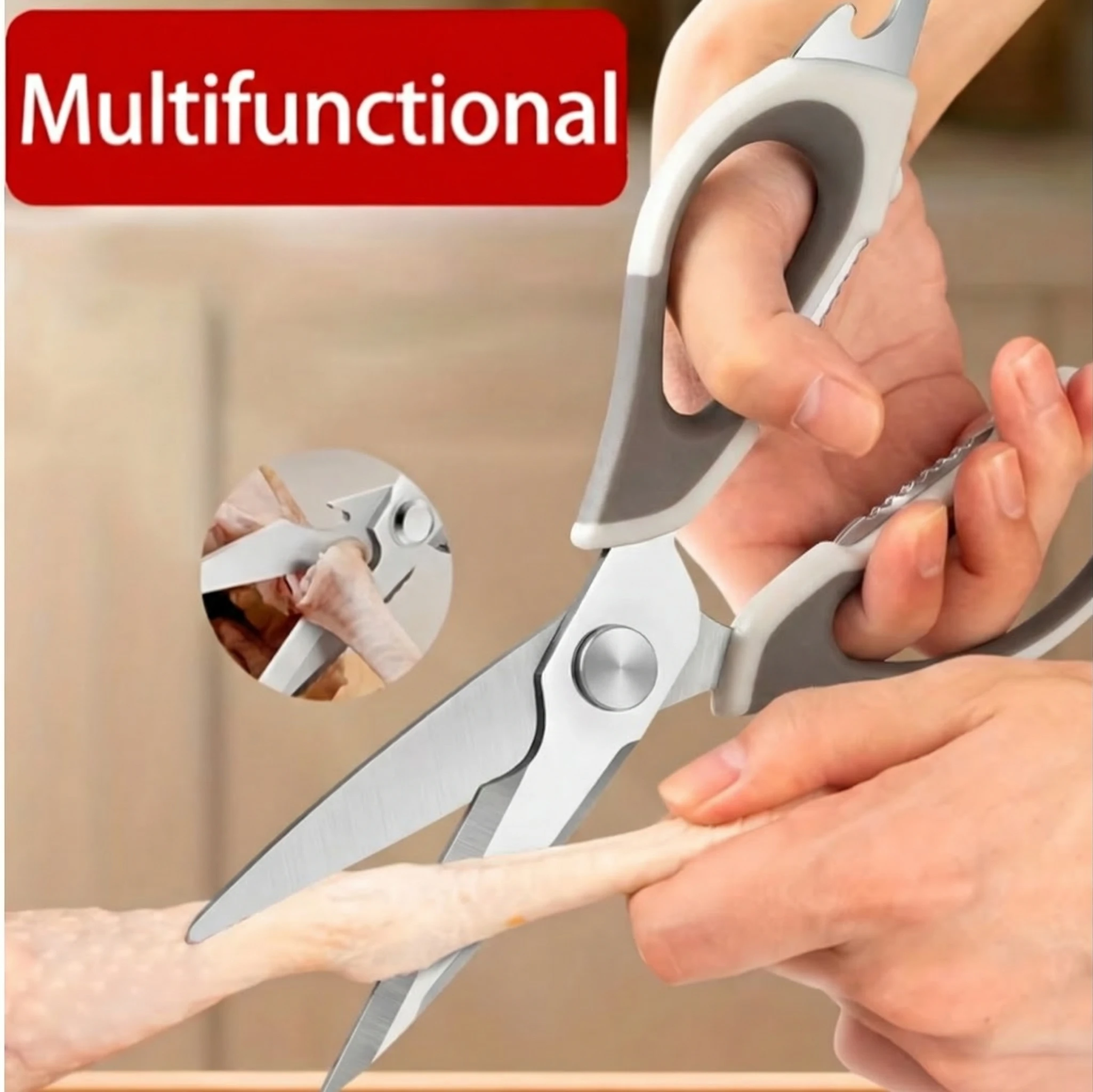 Household Multifunctional Kitchen Scissors, Food-Grade Baby Food Shears, Sharp Poultry Shears for BBQ C2612
Household Multifunctional Kitchen Scissors, Food-Grade Baby Food Shears, Sharp Poultry Shears for BBQ C2612