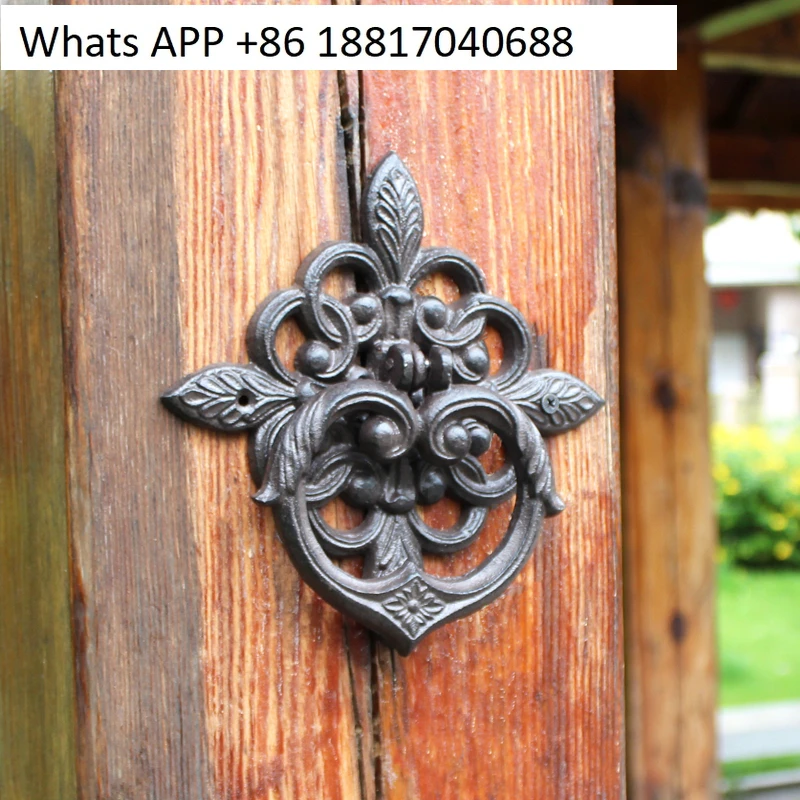 European retro nostalgic door knocking buckle rust color cast iron door villa courtyard handicrafts door handle handle
European retro nostalgic door knocking buckle rust color cast iron door villa courtyard handicrafts door handle handle