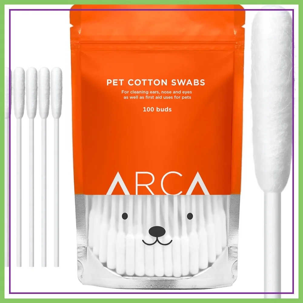 Extra Long Cotton Swabs for Dog & Cat Ear Cleaning, 100 Buds, Soft Absorbent, Safe PP Handle, Pet Ear Care
Extra Long Cotton Swabs for Dog & Cat Ear Cleaning, 100 Buds, Soft Absorbent, Safe PP Handle, Pet Ear Care