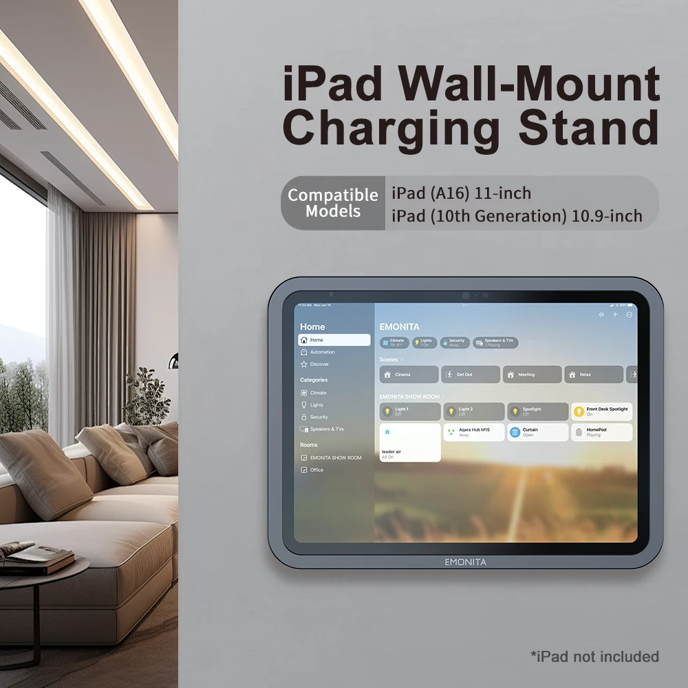 EMONITA iPad Wall Mount Charger Stand for iPad A16 / 10th Gen 11 Inch, Tablet Charging Dock Station
EMONITA iPad Wall Mount Charger Stand for iPad A16 / 10th Gen 11 Inch, Tablet Charging Dock Station