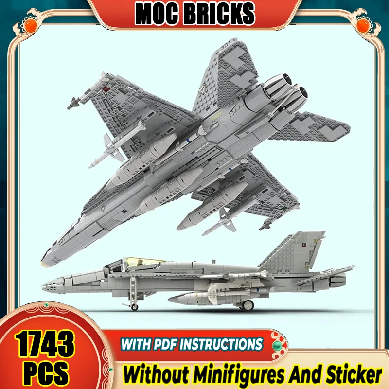 Military Series Moc Building Blocks FA-18C Hornet Fighter Model Technology Assembly Aircraft Toys Gifts
Military Series Moc Building Blocks FA-18C Hornet Fighter Model Technology Assembly Aircraft Toys Gifts