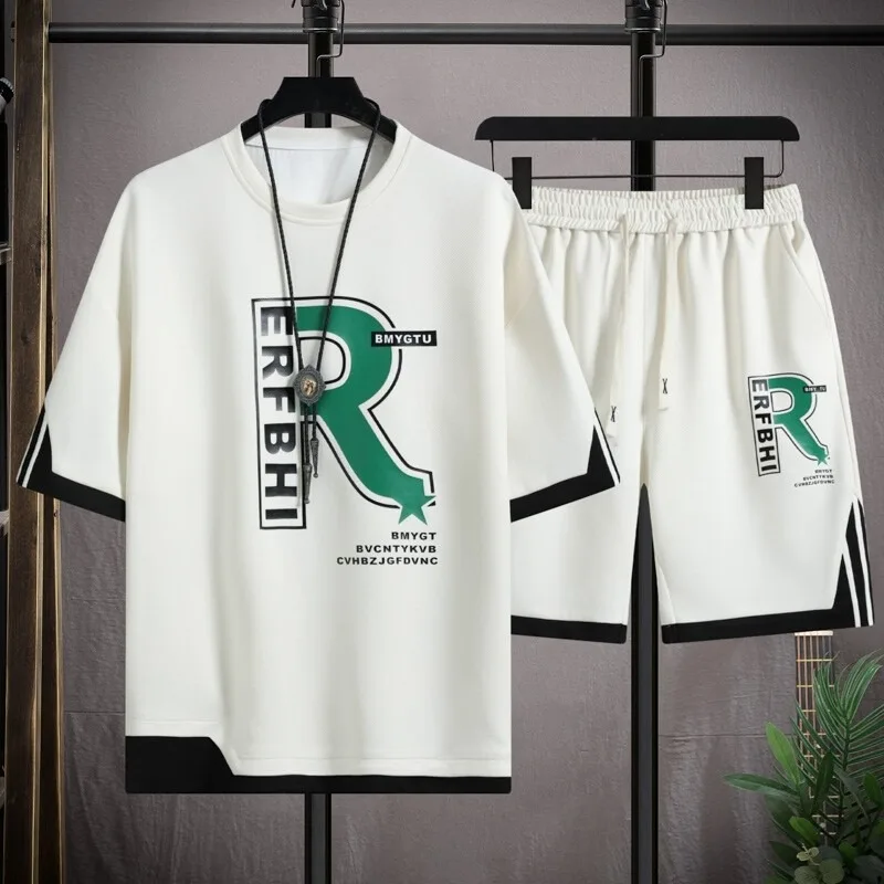 Ice Silk Casual T-Shirt Set for Boys Summer New Fashion Brand Short Sleeve Stylish Whole Set of Clothes Urban Fashion Streetwear
Ice Silk Casual T-Shirt Set for Boys Summer New Fashion Brand Short Sleeve Stylish Whole Set of Clothes Urban Fashion Streetwear