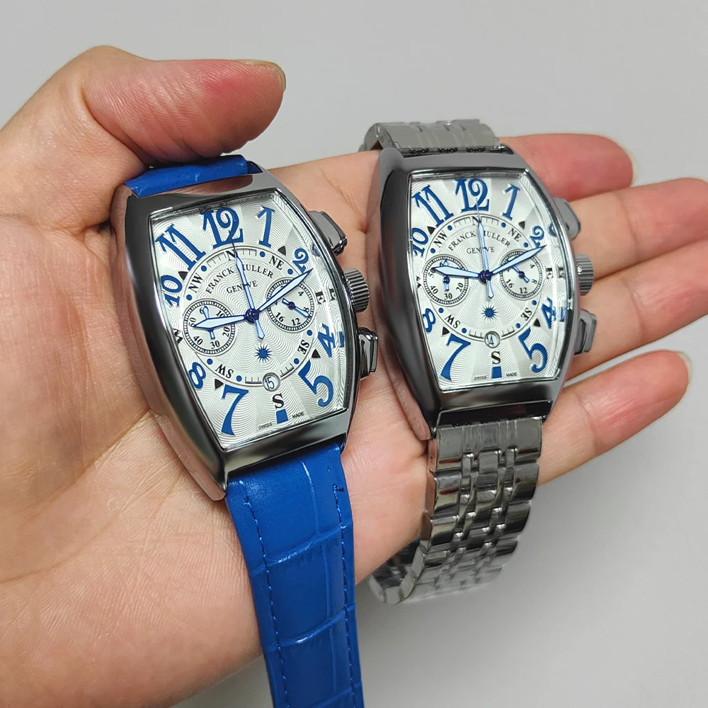 Precious FRANCK MULLER Brand Geneva Watches For Mens Multifunction Chronograph WristWatch Fashion Business AAA Male Clocks
Precious FRANCK MULLER Brand Geneva Watches For Mens Multifunction Chronograph WristWatch Fashion Business AAA Male Clocks