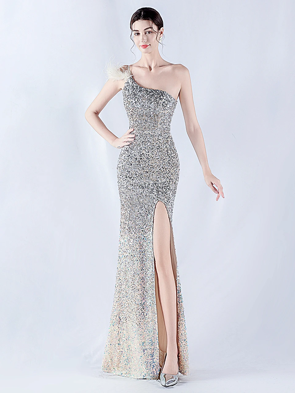 Ele Long Evening Gown Women's Faion High-End Sensation Luxury Split Side Sparkling Single oulder Formal Ocn Dr
Ele Long Evening Gown Women's Faion High-End Sensation Luxury Split Side Sparkling Single oulder Formal Ocn Dr