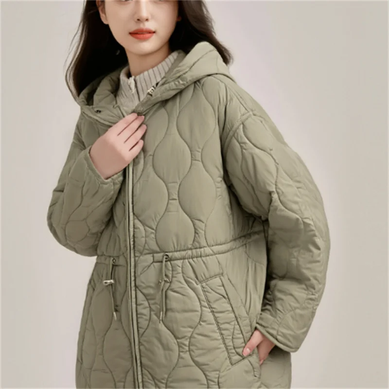 Women's Hooded Belted Quilted Jacket, Warm, Cool, Stylish, Fall, 2025
Women's Hooded Belted Quilted Jacket, Warm, Cool, Stylish, Fall, 2025