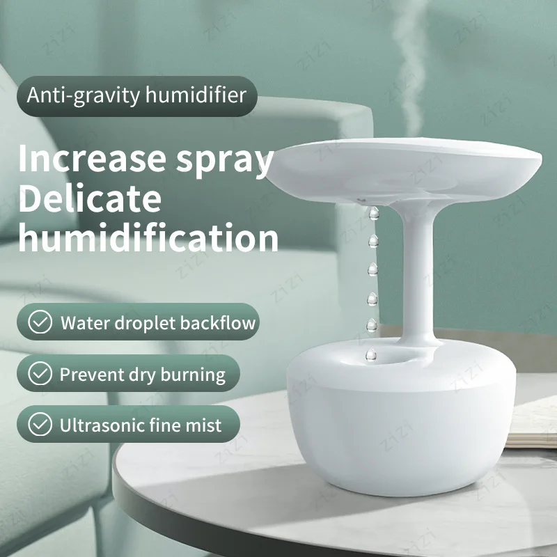 Модный дизайн, антигравитационный увлажнитель с каплями воды и обратным потоком, USB ультразвуковой объем тумана со светодиодным ночником, увлажнитель
Модный дизайн, антигравитационный увлажнитель с каплями воды и обратным потоком, USB ультразвуковой объем тумана со светодиодным ночником, увлажнитель