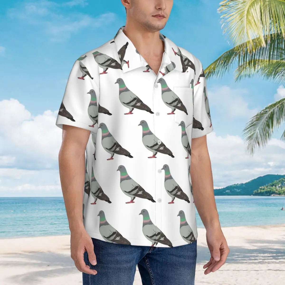Pigeon Walk 2020, Black Background Hawaiian Shirts Fashion Men Short Sleeve Shirt for Summer Beach Men's Button Tops
Pigeon Walk 2020, Black Background Hawaiian Shirts Fashion Men Short Sleeve Shirt for Summer Beach Men's Button Tops