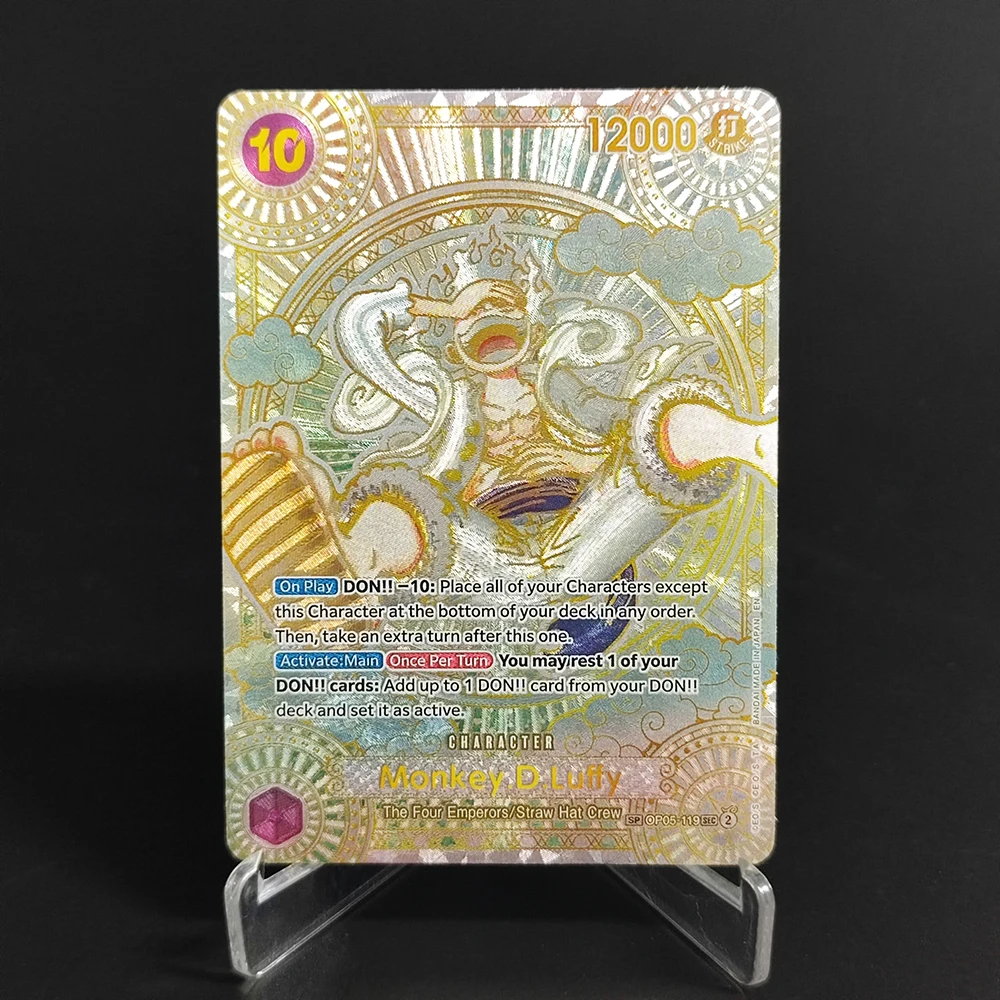 Коллекционная аниме-карта DIY One Piece Card Monkey.D.Luffy op05-119 SP Gold Slive A Fist of Divine Speed (OP11) на английском языке
Коллекционная аниме-карта DIY One Piece Card Monkey.D.Luffy op05-119 SP Gold Slive A Fist of Divine Speed (OP11) на английском языке